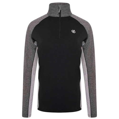 Dare 2b Involved II Lightweight Core Strech Quick Dry Half Zip Midlayer Womens 12 Black/Ebony Grey